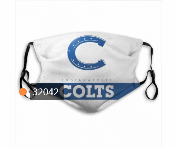 NFL 2020 Indianapolis Colts 128 Dust mask with filter->nfl dust mask->Sports Accessory